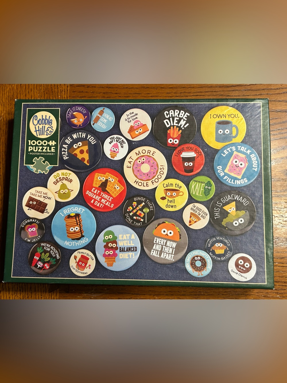 Cobble Hill 1000-Piece Puzzle - Colorful Round Cartoon Buttons Funny